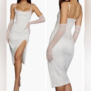 House of CB CASIMIRA Ivory Satin Dress (Sold Out on Site)